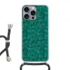 Vloeiend - Olie - Verf - Groen Hoesje iPhone 16 Pro Max met koord klein 804 -3d