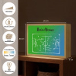 Voetbal - Tactiek - Spel - Groen - Blauw Light Box met batterij (Wandlamp kind) middel -USP_websiteoverzichtDE