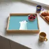 Ijsbeer - Lichtblauw - Minimalistisch Dienblad Rechthoek middel -sfeer2