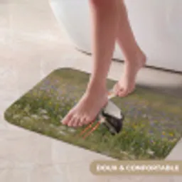 Ooienvaar - Bloemen - Weide - Kleurrijk Badmat klein -USP_ZachtFR