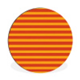 Strepen - Patroon - Oranje Wandcirkel aluminium klein 190 -3d
