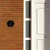Zwart met stippen - Sierlijk Naambord Rond klein -sfeer3-rond-XS