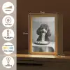 Poedel - Hond - Zwart - Wit - Schattig - Pasta Light Box met kabel (Tafellamp) klein -USP_NL
