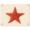 Zeester - Bobbels - Rood tuinposter los doek klein -3d