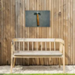 Hamer - Schilderij - Gereedschap Tuinposter op houten frame 2 cm dik klein -sfeer4