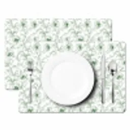 Bloemen - Getekend - Groen Placemat vinyl groot 368 -zzsfeer2_Kitchenyeah-website