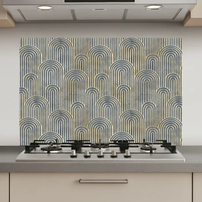 Boog - Goud - Blauw keuken achterwand spatscherm klein 900 -3d_website