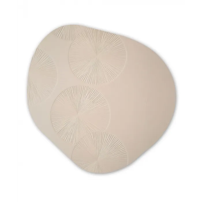 Japandi - Beige - Modern Wandcirkel Organisch Forex 3mm klein -3d