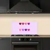 Lolly - Hart - Roze - Snoep keuken achterwand spatscherm klein -sfeer1