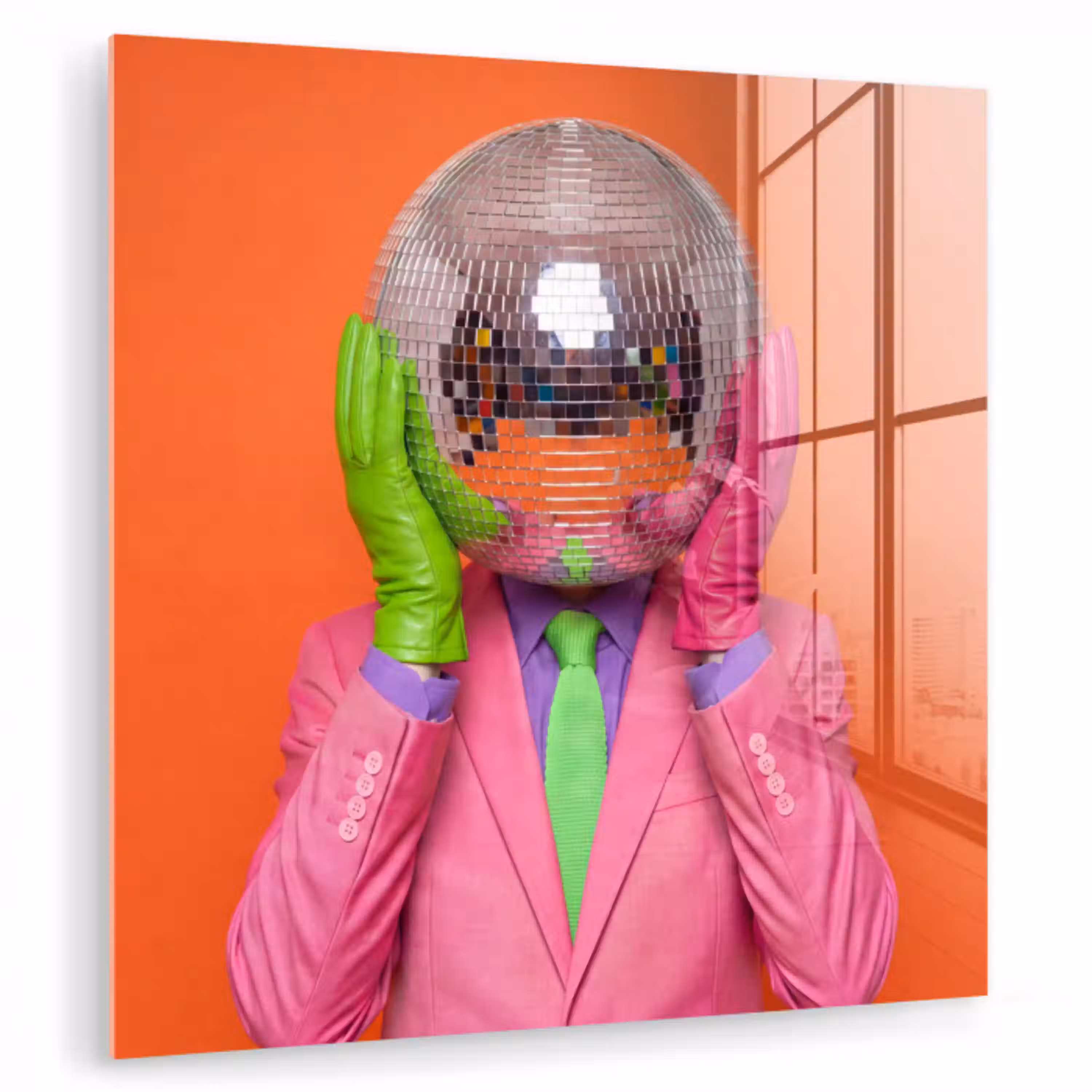 Kunst - Disco bal - Kleurrijk - Modern - Studio plexiglas 5mm klein -zzzproduct_nieuw