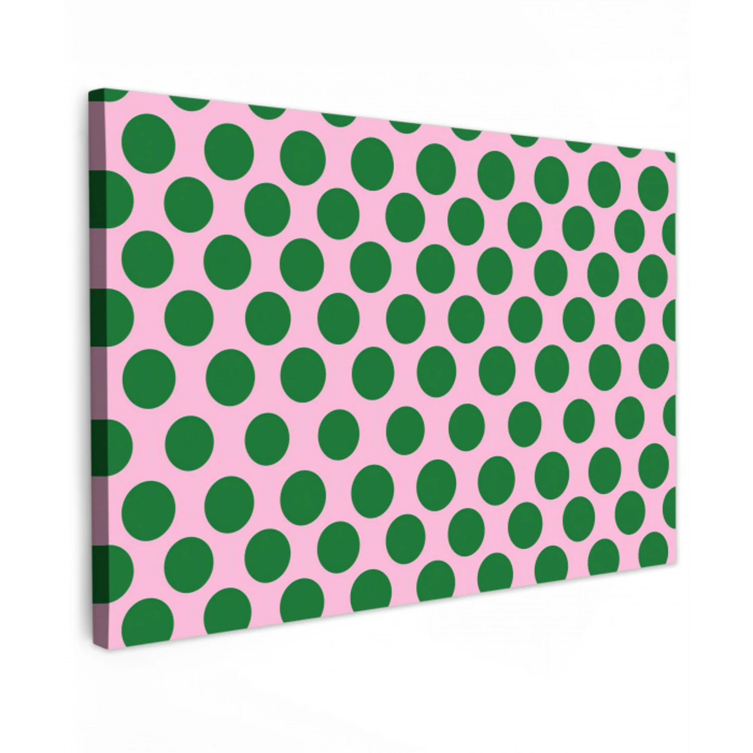 Polkadots - Patroon - Groen canvas 2cm klein 34 -z3d