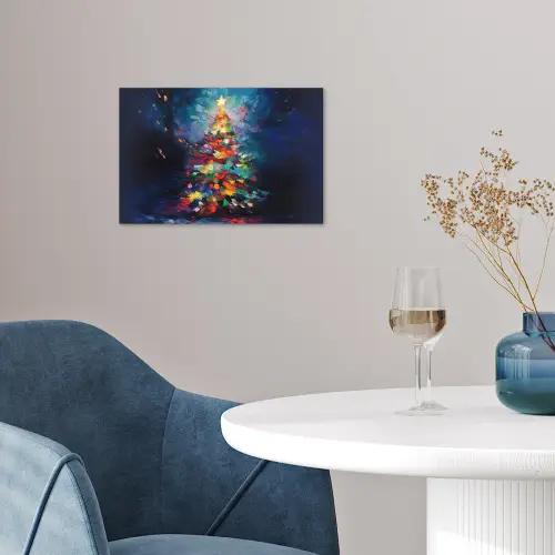 Kerstboom - Kerst - Abstract - Kleurrijk poster papier klein -sfeer3