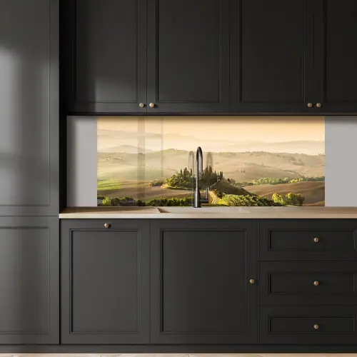 Landschap - Toscane - Ochtendlicht keuken achterwand 2 middel -sfeer1