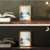 Bos - Winter - Natuur - Abstract - Sneeuw Light Box met kabel (Tafellamp) klein -sfeer3