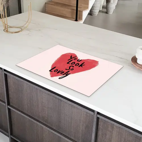 Hart - Rood - Valentijn Inductie beschermer vinyl 3mm klein -sfeer8