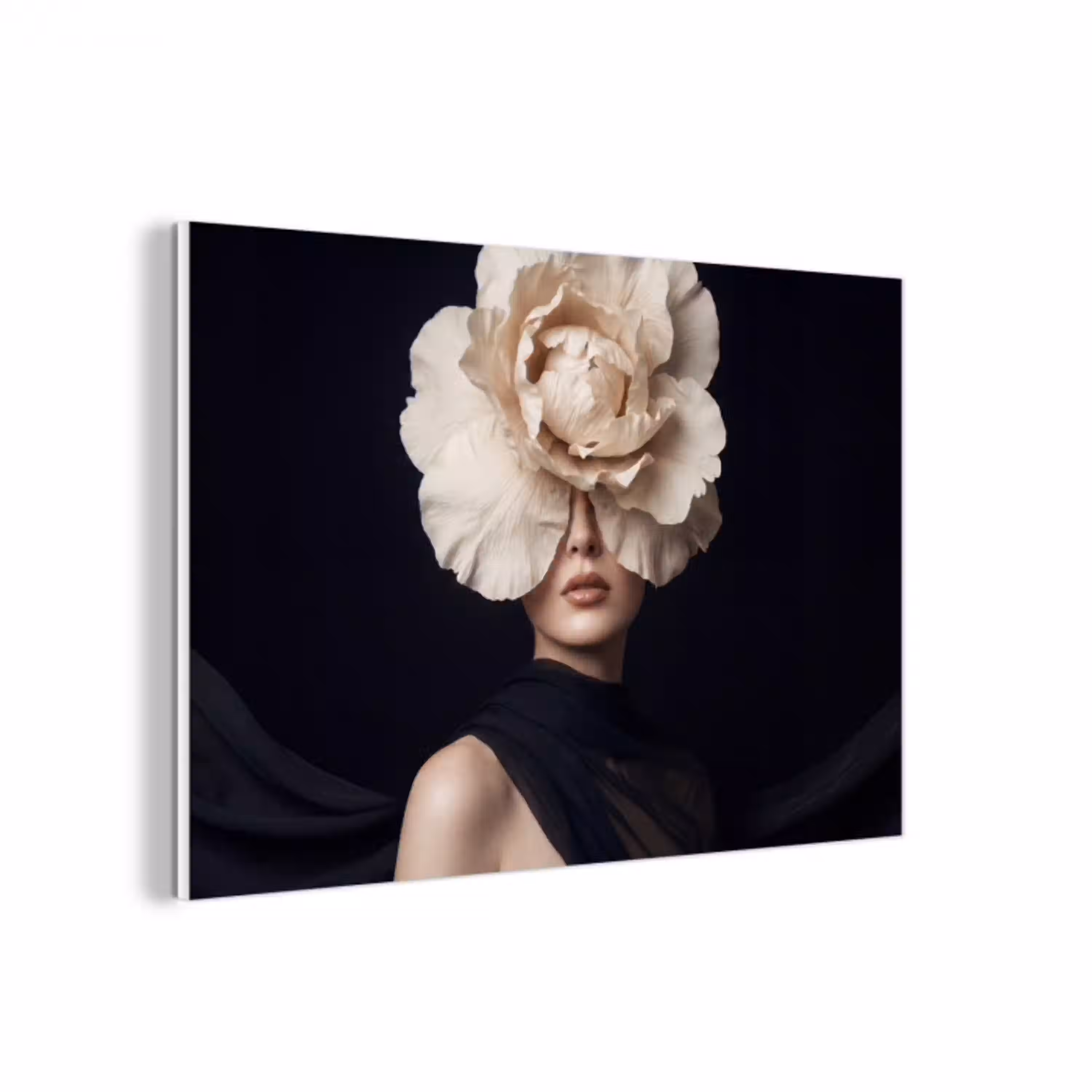 Roos - Tijdloos - Zwart forex 5mm xxl -3d