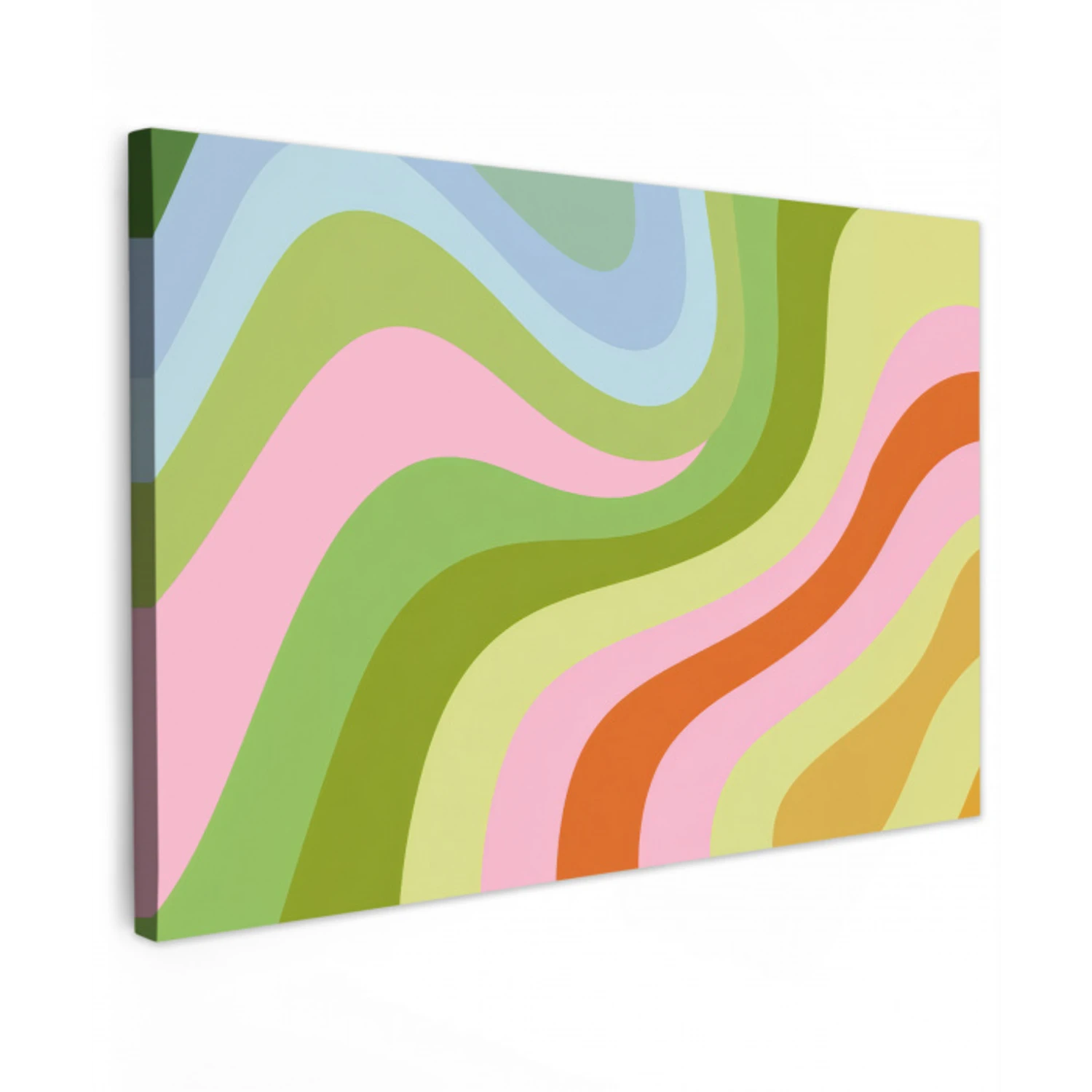 Lijnen - Pasteltinten - Golvend canvas 2cm klein -z3d