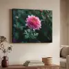 Blad - Chrysant - Roze - Schaduw Textielframe - compleet frame klein -sfeer3