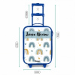 Patroon - Regenboog - Hartjes Kinderkoffer - Blauw klein -productfoto_formaten