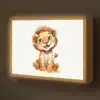 Leeuw - Baby dier Light Box met batterij (Wandlamp kind) middel -z3d_website