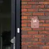 Effen oudroze - Modern Naambord Huisje klein -sfeer2