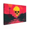 Straat - Verlaten - Schedel - Geel canvas 2cm klein -z3d