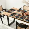 Kerstvreugde - Sneeuw - Kleurrijk Placemat vinyl groot -zzsfeer4_Kitchenyeah-website