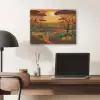 Landschap - Afrikaans - Zon PET vilt klein -sfeer5