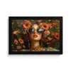 Vrouwen - Bloemen - Modern - Bril - Abstract fotolijst zwart zonder passe partout klein -3d