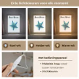 Zeester - Blauw - Spetters Light Box met kabel (Kinderlampje) klein -USP_lichtkleurNL