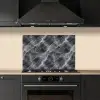 Donkergrijs - Bliksem - Marmer keuken achterwand spatscherm klein 900 -sfeer1