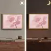 Bloem - Pioenroos - Roze Light Box met batterij (Wandlamp) middel -sfeer3