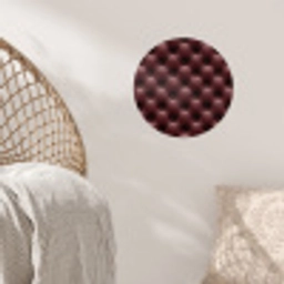 Leer - Patroon - Bordeaux Wandcirkel behangsticker klein 186 -sfeer4
