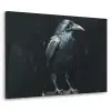 Raaf - Vogels - Zwart Textielframe zwart klein -3d