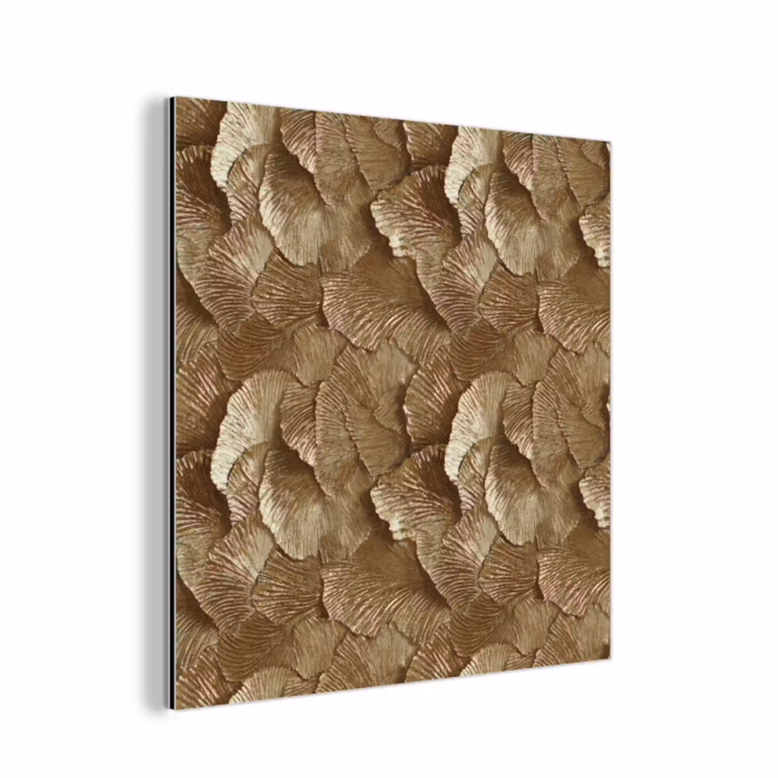 Organisch - Patroon - Bladeren - Goud aluminium wit klein 46 -3d