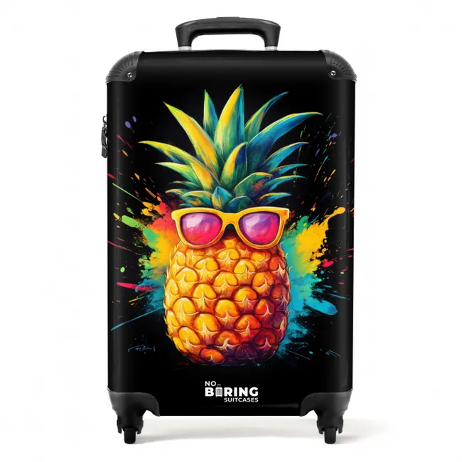 Zomerse ananas met zonnebril NBS - Handbagage koffer - Unisex middel -productfoto_recht