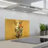 Bladeren - Boeket - Bloemen - Geel keuken achterwand spatscherm klein -3d_schuin