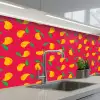 Roze - Mango - Blauwe - Streepjes keuken achterwand 2 middel 871 -3d_schuin