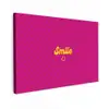 Smile - Stippen - Roze Tuinposter op houten frame 2 cm dik klein -3d