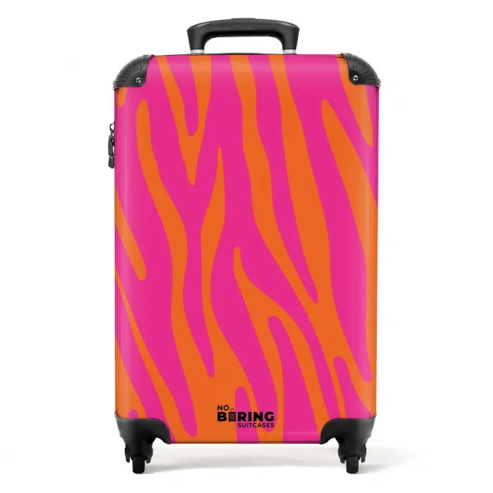 Abstract - Paarse golven NBS - Handbagage koffer - Kinderen Unisex middel -productfoto_recht