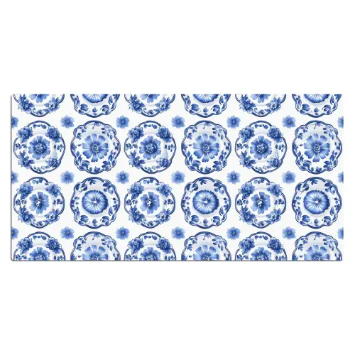 Sierborden - Bloemen - Blauw Muismat XXL klein 681 -3d_leeg