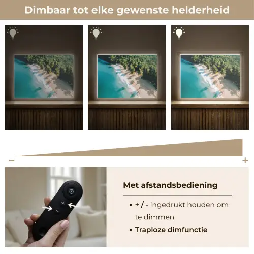 Tropisch - Strand - Water - Palmbomen Light Box met batterij (Wandlamp) middel -USP_dimbaarNL