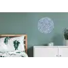 Abstract - Blauw - Bladeren Wandcirkel aluminium klein -slaapkamer