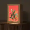 Bladeren - Nerven - Oranje - Structuur Light Box met kabel (Tafellamp) klein -z3d_website