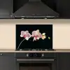 Orchidee - Bloemen - Zwart - Roze - Knoppen keuken achterwand spatscherm klein -sfeer1