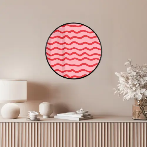 Speels - Patroon - Rood Fotolijst rond zonder passe partout klein 856 -sfeer3
