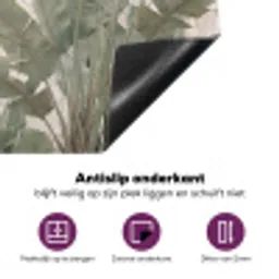 Bananenbladeren - Beton - Groen Inductie beschermer vinyl 3mm klein -zzzzzzz-cc-onderkant