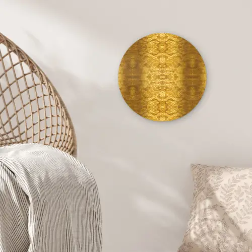 Slang - Boa - Goud - Geel Wandcirkel plexiglas klein 852 -sfeer5