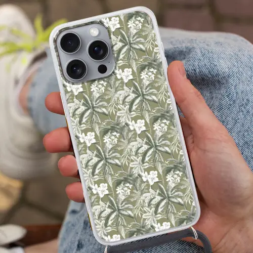 Botanisch - Bloemen - Groen Hoesje iPhone 16 Pro Max met koord klein 804 -sfeer3