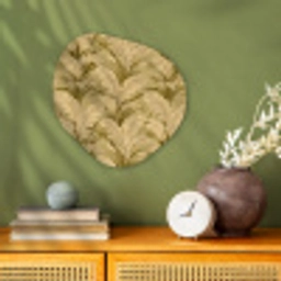 Palmbladeren - Klassiek - Groen Wandcirkel Organisch Forex 3mm klein 629 -sfeer2